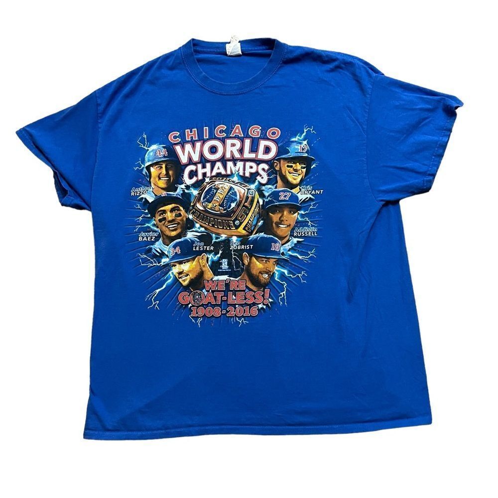 Chicago Cubs "We're Goat-Less!" World Series Tee